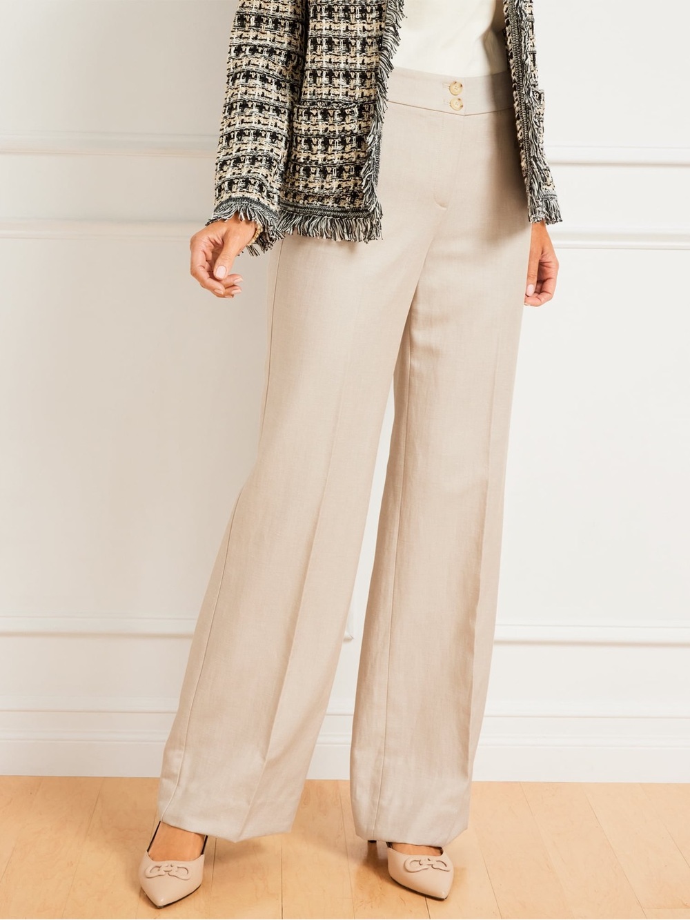 TALBOTS TALBOTS GREENWICH PANTS IN BEIGE